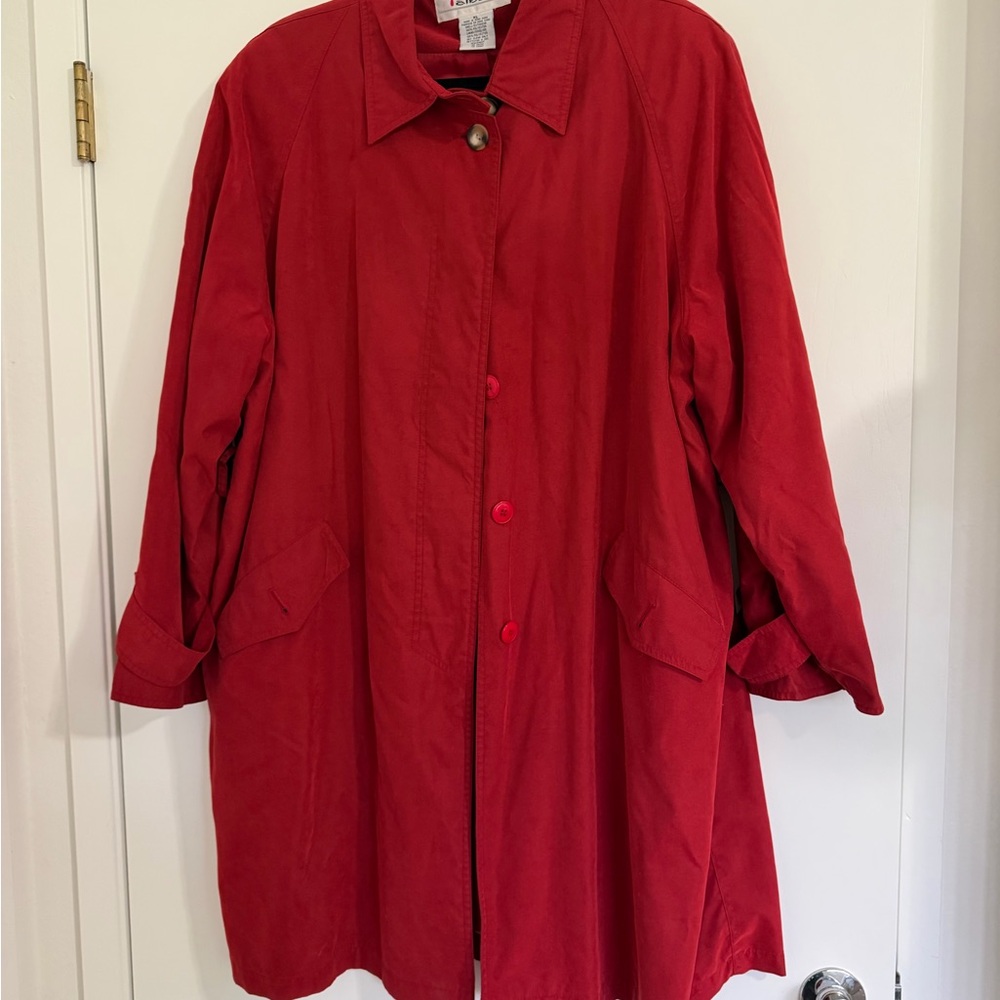 Talbots Bold Red Soft Coat